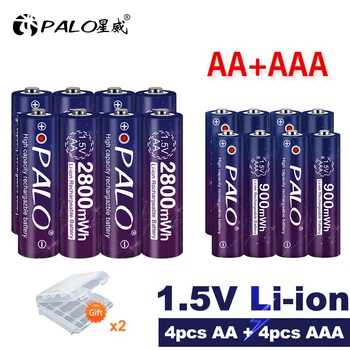 1.5 V AA+AAA Reîncărcabile Baterii 1.5 v AA 2800mWh AAA 900mWh litiu Li-ion Li-ion, Baterii pentru MP3 Player Jucării Remote Controll 11