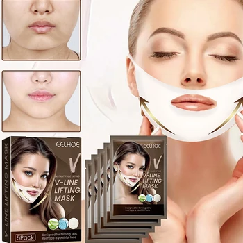1/5Pc Facial Masca de Ridicare Naturale, Extract de Aloe Vera face-Lifting Firming Modelarea 1
