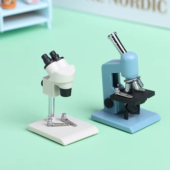 1 BUC 1:12 casă de Păpuși în Miniatură Mini-Microscop de Laborator Echipamente de Joaca Model Experimental Scena Decor Jucărie 14