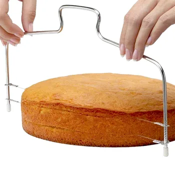 1 BUC Linie Dublă de Tort se Taie Feliator Reglabil din Oțel Inoxidabil Dispozitiv de Tort de Decorare Mucegai DIY Bakeware Bucătărie Instrument