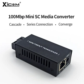 1 Pereche 10/100M Mini Comutator Fibre Ethernet Media Converter fibra Optica 20KM/B SC SingleMode Singură Fibră Optică de Emisie-recepție