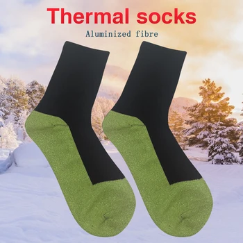 1 Pereche de Iarna 35 de Grade Șosete Căldură Izolatie din Fibra de Genunchi-Mare, Femei, Bărbați Moale Confortabil pentru Picior Cald Șosete de Schi 9