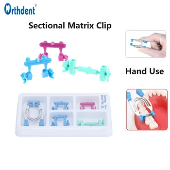 1 Set Dentare Matrice Sectionale Conturat Clipuri De Primăvară, Inele De Matrice Cleme Pene Autoclavă Formarea Foaie Kit De Stomatologie Instrument 7