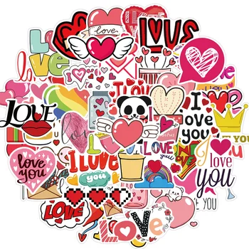 10/30/50PCS Ziua Îndrăgostiților Dragoste Roz Personalizat Graffiti Autocolant Bagaje Caz Notebook Impermeabil SkateboardWholesale 2
