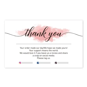 10-30buc Vă Mulțumim Pentru Comanda Dumneavoastră de Card Personalizat Scrie cartea Ta de vizită de Afaceri Mici Cadouri Decor Eticheta Bunuri Urmați Card 7