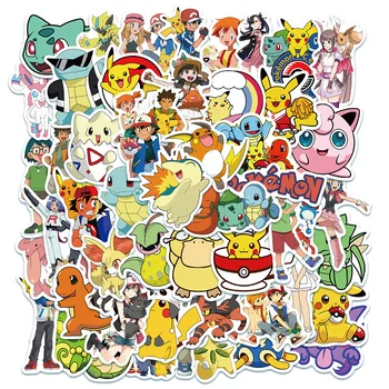 10/50/100 Buc/Lot Anime Desene Animate Pokemon Autocolante Kawaii Pikachu Stiker Skateboard Laptop Biciclete Chitara Copii Impermeabil Jucarii 2