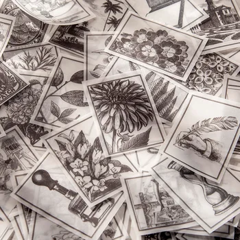 100 de coli Albe Serie de Carte carte de Material Retro artă creativă mână cont decorative amenajare a teritoriului fundal de hârtie 11