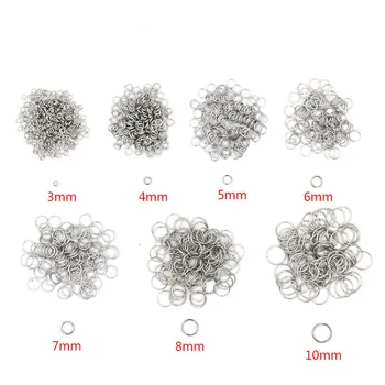 100BUC 9 Dimensiune din Oțel Inoxidabil cu Inel Deschis Pentru DIY Brățară Colier Lanț Moda Bijuterii a Face Constatări 7