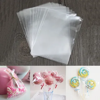 100buc Clar Pungi de Plastic Transparent pentru Bomboane Lollipop Cookie de Ambalare Pungă de Bomboane de Nunta Petrecere Opp Sac de Cadouri 11