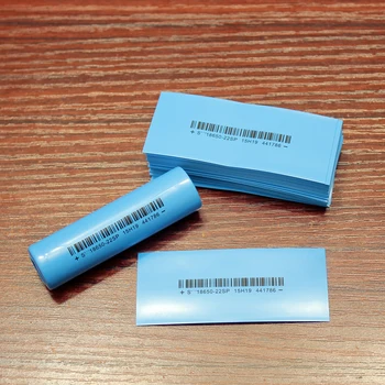 100buc/lot 18650 baterie litiu albastru cod de bare de căldură termocontractibile maneca importate baterie piele ignifuge carcasa bateriei 12