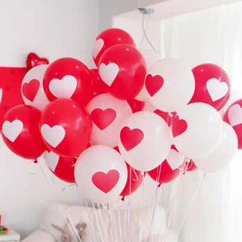 10buc 12 inch Rosu Dragoste Inima latex, baloane nunta mărturisire a aniversare Decoratiuni Ziua Îndrăgostiților Căsătorie cadou Heliu Minge 6