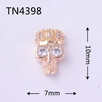 10buc/lot TN4398 Halloween Craniu Zircon Nail Art Cristale Pietre bijuterii consumabile unghii accesorii decoratiuni farmece 11