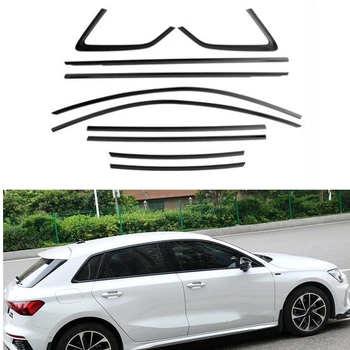 10buc Masina Geam Ornamental Pentru Audi A3 S3 Hatchback 2021-2023 garnituri de etanșare Titan Black Seal Strip Garnitura Capacului Autocolant 2