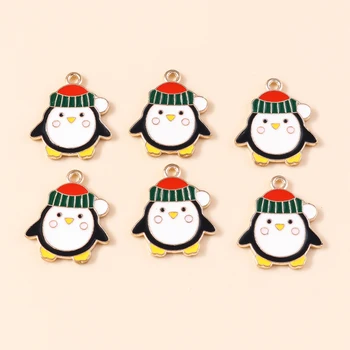 10buc Noi de Craciun Pandantive Craciun Minunat Pinguin Pandantiv pentru Cercel Farmecul Colier DIY Bijuterii 15