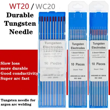 10BUC WT20 WC20 de Wolfram, Electrozi Sudura Rod 1.0 1.6 2.0 2.4 3.2 mm Pentru Aparat de Sudura Tig 10