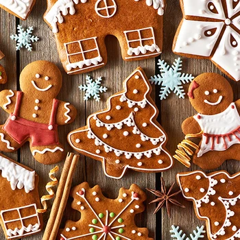 10pc Pomul de Crăciun din Oțel Inoxidabil de Biscuiti se Amesteca Bicarbonat de Fructe Tăiate Cookie Cutter Biscuit Tort Fondant Decor de Copt Mucegai Set 11