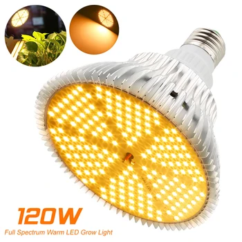 120W LED-uri Cresc Light 180LEDs Alb Cald de Plante Fito Lampă Bec Led E27 pentru Plante, Flori de Grădină Interioară în Creștere Cort cu efect de Seră 8