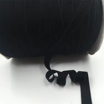 15MM negru stretch elastic, catifea panglică singură față velur chingi banda de Păr banda de susținere accesorii de 5/8Inch 5Yards 4