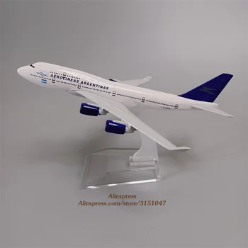16cm Aliaj Metal de Aerolineas Argentinas B747 companiile Aeriene Model de Avion Boeing 747 Airways turnat sub presiune Model de Avion de Aeronave Copii Cadouri 15