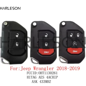 2/3/4 Butonul Flip CERE de la Distanță 433MHZ PCF7939M 4A Chip pentru Jeep Wrangler Pliere Cheie perioada 2018-2019 FCCID: OHT1130261 10