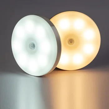 2/4/1 buc Mișcare Senzor de Lumină Wireless LED Lumina de Noapte USB Lampa de Noapte Pentru Dulap de Bucătărie Garderobă Lampa Scara de Fundal