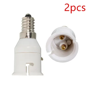 2 buc/lot Conversie Titularul Lampă Convertor Adaptor E14 Să B22 Bază Lampă Soclu Bec cu LED-uri Lampa de Baze de 220-230V Alb