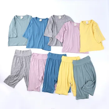 2 buc/Set Modal Copii Copilul cămașă de noapte Copii Fată Băiat Copil Casual Pijamale Pijamale Acasă Talie Mare Cald Seturi de Pijama 13
