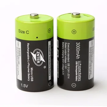 2 buc ZNTER Nou de 1.5 V C 3000mAh USB baterie reîncărcabilă echipamente medicale ureche detector dedicat baterie reîncărcabilă litiu