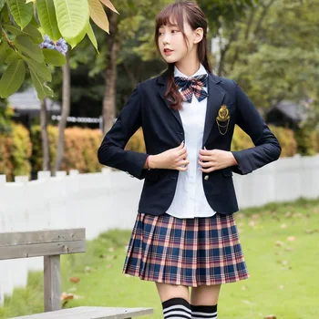 2020 Toamna Și Iarna JK Uniforme Seturi Colegiul Britanic Stil de Elevi cu mâneci Lungi Uniforme Școlare Japonia Și Coreea de Sud 3-Buc