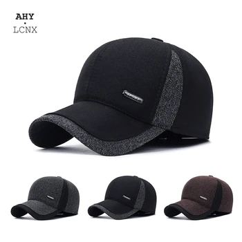 2021 Noi de Iarna Tata Pălării pentru Bărbați Șapcă de Baseball Bumbac Îngroșa Cald Sepci Snapback Pentru Barbati Windproof de Protecție pentru Urechi Cu Earflap Hat
