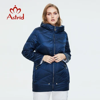 2022 Astrid jacheta de iarna pentru femei de culoare Contrast material Impermeabil cu capac design subțire de bumbac îmbrăcăminte caldă pentru femei hanorac Supradimensionat 15