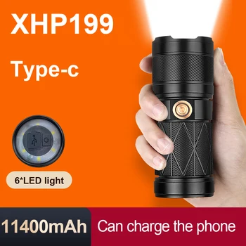 2022 mai Noi XHP199 Lanternă Reîncărcabilă Lanterna LED-uri USB Puternice Lanterne Tactice 18650 XHP90 Impermeabil Flash de Lumină 10