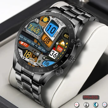 2022 Nouă Încărcare Wireless Sport Ceas Inteligent IP68 rezistent la apa Oțel Smartwatch Mens Ceasuri Brățară de Fitness Pentru Android Apple 5