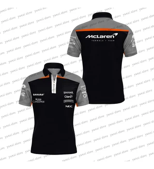 2022 Vara F1 Formula Unu McLaren Echipa Zip T-Shirt de Petrol din Golf Co-Brand Driver Casual Sport Top Pasionat de Curse Tricou POLO Fierbinte 15