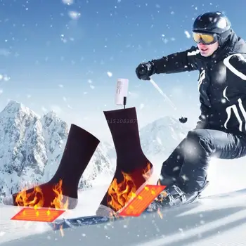2200/4000mAh Iarnă Încălzit Șosete Bărbați Femei Termice Picior mai Cald Electric Ciorapi cu 3 Nivele de Temperatură 11