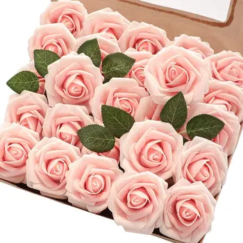 25pcs Capete de Flori 8CM Flori Artificiale Spuma PE Rose, Buchet Pentru Nunta Decor Petrecere de Ziua Îndrăgostiților Cadou de Ziua Decor
