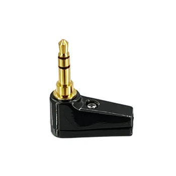 3.5 mm Unghi Drept L Tip Conector 3-secțiunea Căști Stereo Plug Goldplated 4