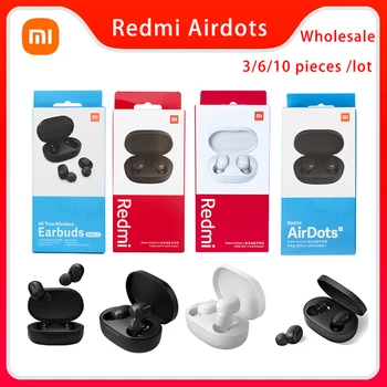 3/6/10 Piese Xiaomi Redmi AirDots 2 de Reducere a Zgomotului cu Microfon Control AI Alb Redmi AirDots Adevărat setul cu Cască fără Fir Gros 3