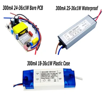 300mA Curent Constant Driver LED 28W 30W 32W 36W Alimentare pentru LED-uri Chip Margele DIY LED lumina Plafon rezistent la apa 8
