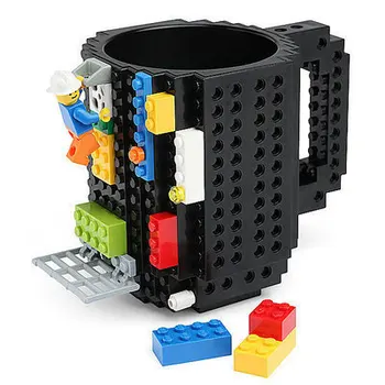 350ml 1 buc 12oz Construi-Pe Caramida Cana Tip Blocuri Ceașcă de Cafea DIY Puzzle Bloc Cana Portabil Drinkware Băut Cana 9 Culori