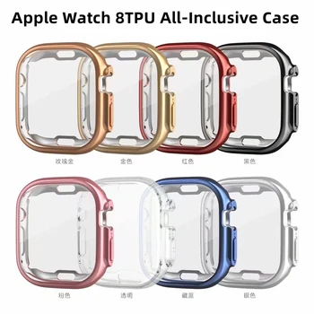360 Complet Limpede Moale TPU Screen Protector Caz Pentru Apple Watch Seria 8 Flexibil Capac Transparent Pentru IWatch 8PRO caz 49MM