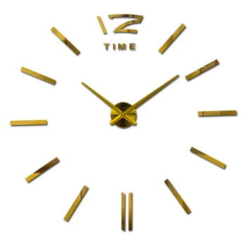 3D clock-ceas Camera de zi Quartz de vânzare fierbinte Acrilice efect de Oglindă acasă decorare Europa Autocolante de Perete 5