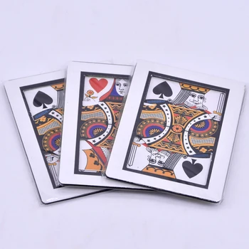 3pcs/lot Automată Trei cărți (Poker Dimensiune,8.8x6.4cm) Trucuri Magice Distracție Până Aproape de Magia K a Q Carte de Magie Truc elemente de Recuzită
