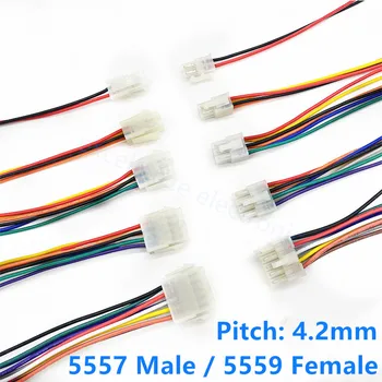 4.2 mm 5557/5559 Cablu Conector 2/3/4/6/8/10/12/14/16/18 Pin Pitch Masculin Feminin Priza 30cm Lungime cablu 18AWG 7