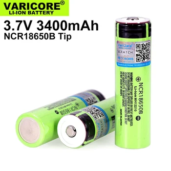 4 BUC VariCore 18650 3400mAh baterie NCR18650B cu originalul 3.7 V pentru panasonic Potrivit pentru lanterne Plus subliniat