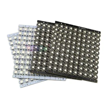 4-Pin WS2812B WS2812 LED Chips-uri si Radiator 5V SMD 5050 RGB WS2811 IC Pixeli module Negru/Alb PCB