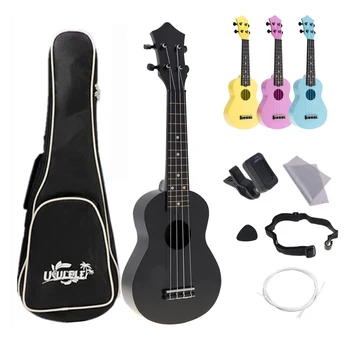 4 Siruri de 21 Inch Soprano Ukulele Kituri Complete Acustice Colorate Hawaii Chitara Guitarra Instrument pentru Copii și Muzică Incepator Fierbinte 11