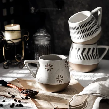 420ml Stil Nordic Ceașcă de Cafea Cana de Ceramica Drinkware Lapte Apă Potabilă Ceașcă Cadou Cappuccino, Ceai de după-Amiază Cupa pentru Home Hotel 1