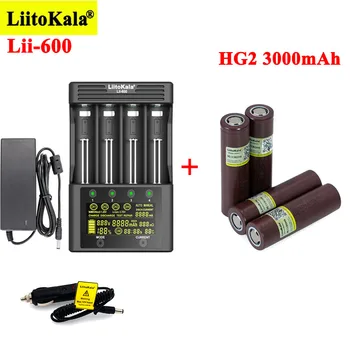 4buc LiitoKala HG2 3000mAh baterii Reîncărcabile cu Lii-600 Încărcător de Baterie de 3.7 V Li-ion 18650 21700 26650 1.2 V AA aa NiMH 10