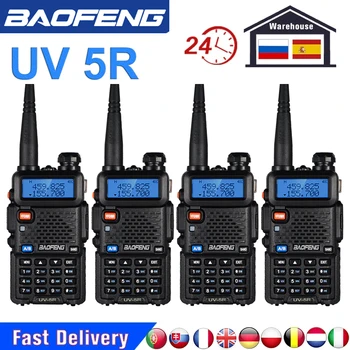 4buc Original Baofeng 5W/8W 1800mAh Walkie Talkie Radio VHF UHF Dual Band UV5R Două Fel de Radio pentru Vânătoare 10 Km Ham Radio 4